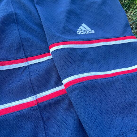 ADIDAS Red White Blue L XL Hockey Socks Polyester EUC - Picture 2 of 4